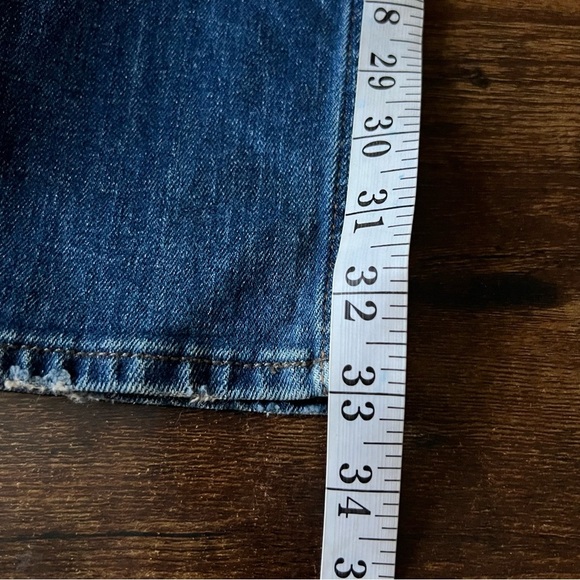 7 For All Mankind Men’s Paxtyn Blue Slim Jeans Distressed Size 28 - Picture 4 of 9